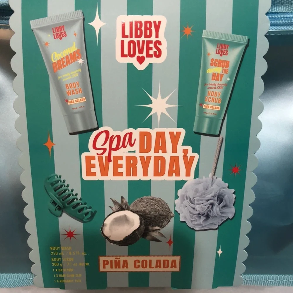 Libby Loves 5piece Spa day everyday pina colada spa kit new‎